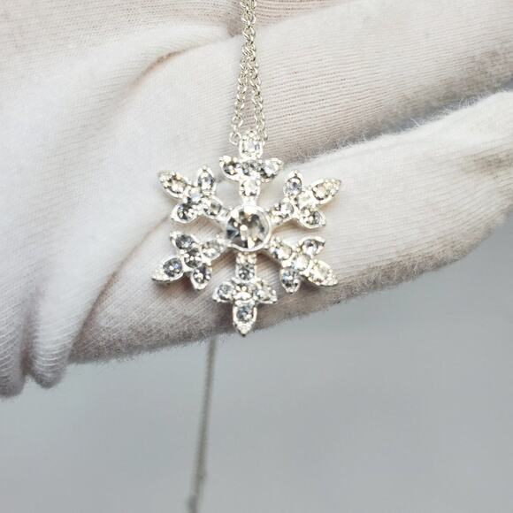 Disney Frozen Snowflake Rhinestone Necklace - Picture 2 of 11